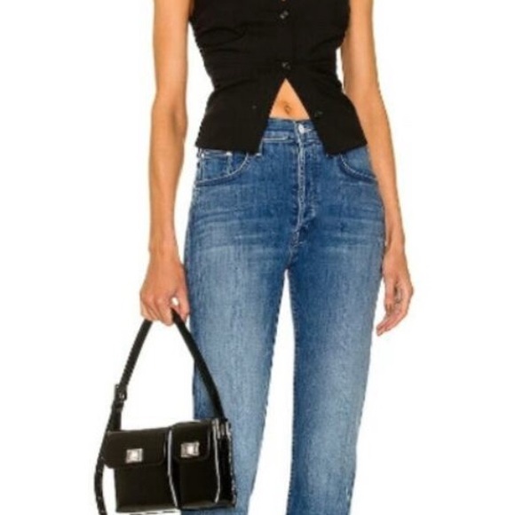 MOTHER Women's The Tomcat Ankle Leg Blue Jeans - Picture 4 of 8